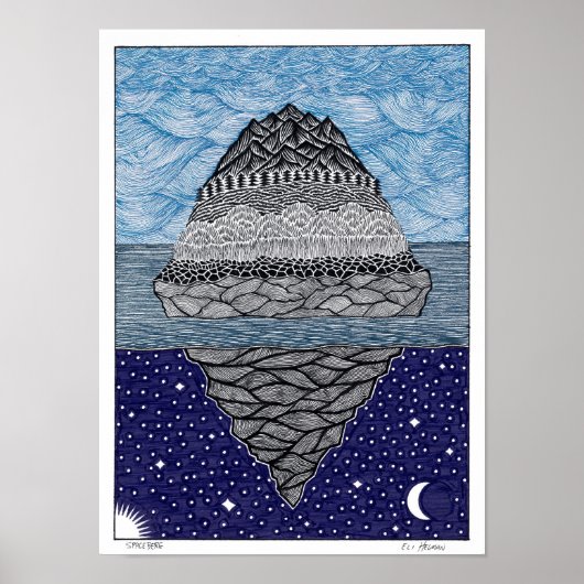 Spaceberg Poster (Voorkant)