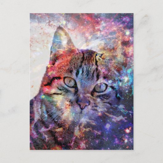 SpaceCat Briefkaart (Voorkant)