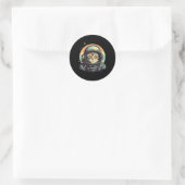 SpaceCat Explorer Kat Astronaut Ronde Sticker (Tas)