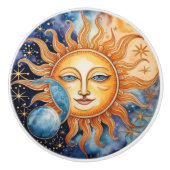 SpaceCore Sun Moon Face Keramische Knop (Voorkant)