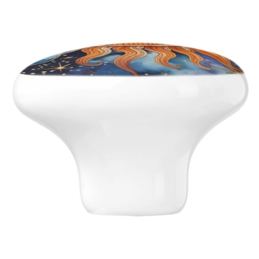 SpaceCore Sun Moon Face Keramische Knop (Zijkant)