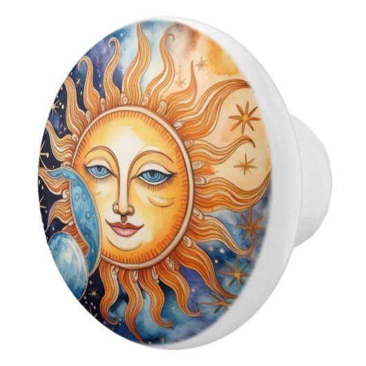 SpaceCore Sun Moon Face Keramische Knop (Rechts)