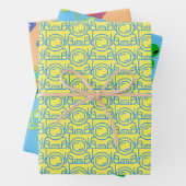 Spaced Alien Spaceship Wrapping paper (In situ)