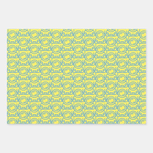 Spaced Alien Spaceship Wrapping paper (Voorkant)