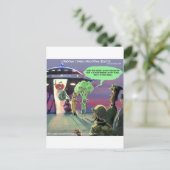 Spaced Out Vegan Grappig Briefkaart (Staand voorkant)