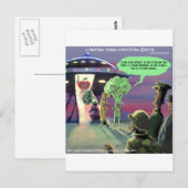 Spaced Out Vegan Grappig Briefkaart (Voorkant / Achterkant)