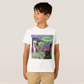 Spaced Out Vegan Grappig T-shirt (Voorkant volledig)