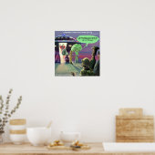 Spaced-Out Veganisten Grappige Poster (Keuken)