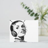 Spacegirl Briefkaart (Staand voorkant)