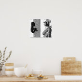 Spacegirl en baby poster (Keuken)
