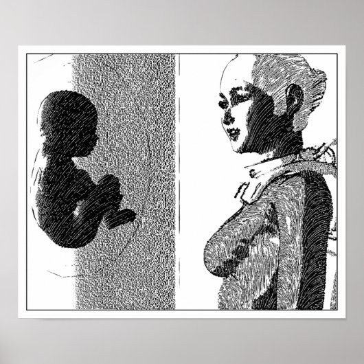 Spacegirl en baby poster (Voorkant)