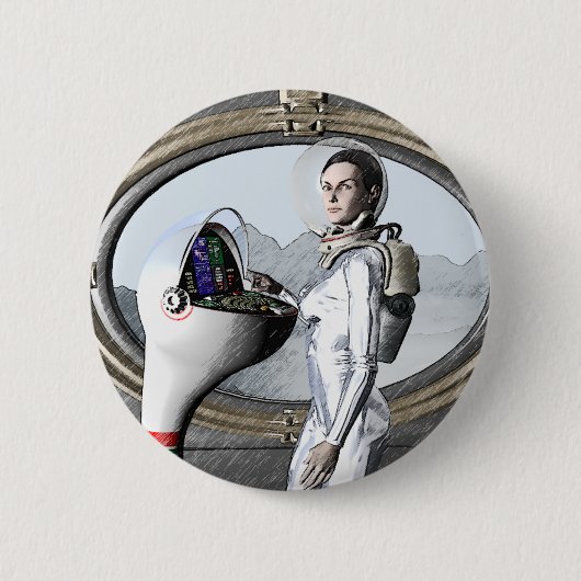 spacegirl ronde button 5,7 cm (Voorkant)