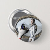 spacegirl ronde button 5,7 cm (Voorkant /achterkant)