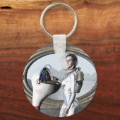  spacegirl sleutelhanger (Voorkant)