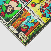 SpaceHawk, martianen en een Damsel Comic Book Page Tissuepapier (Detail)