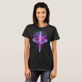 Spaceman 80s esthetische dampgolf t-shirt (Voorkant volledig)