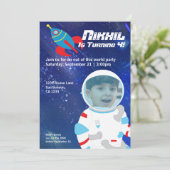 Spaceman Astronaut Buitenruimte Dag Kaart (Staand voorkant)