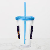 Spaceman Astronaut die de buitenruimte onderzoekt Acryl Drinkbeker (Rechts)