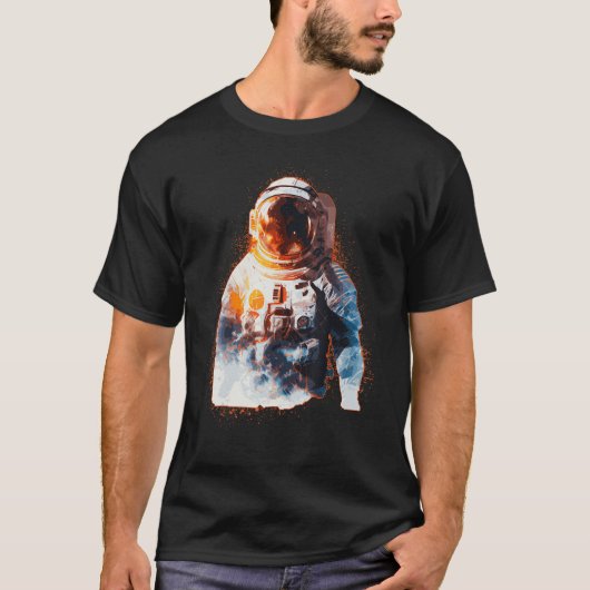 Spaceman Astronaut Galaxy Astronomy Sci Fi Fan T-shirt (Voorkant)