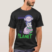 Spaceman Astronaut Space Axolotl T-shirt (Voorkant)