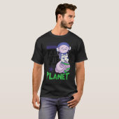 Spaceman Astronaut Space Axolotl T-shirt (Voorkant volledig)