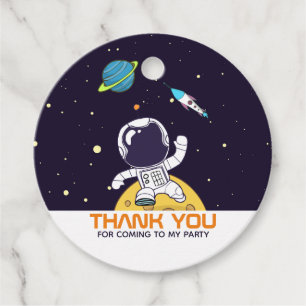 Spaceman Astronaut Verkennen van de ruimte Dank u Bedankjes Labels