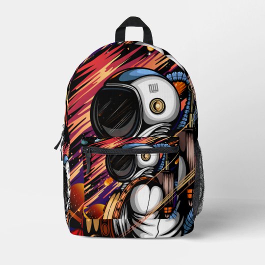 Spaceman Bedrukte Rugzak (Voorkant)