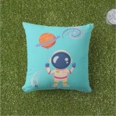 Spaceman cartoon Adventures. Buitenkussen (Gras)