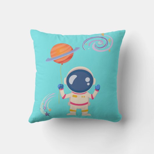 Spaceman cartoon Adventures. Buitenkussen (Achterkant)