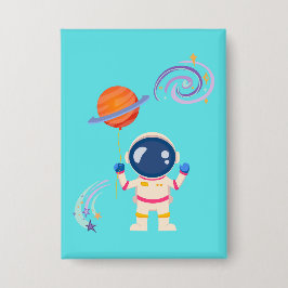 Spaceman cartoon Adventures. Button