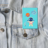Spaceman cartoon Adventures. Button (Insitu)