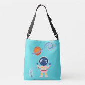 Spaceman cartoon Adventures. Crossbody Tas (Achterkant)