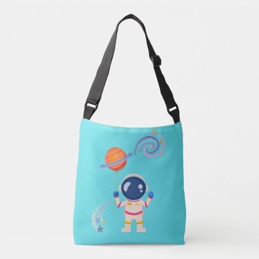 Spaceman cartoon Adventures. Crossbody Tas (Voorkant)
