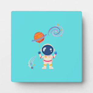 Spaceman cartoon Adventures. Fotoplaat