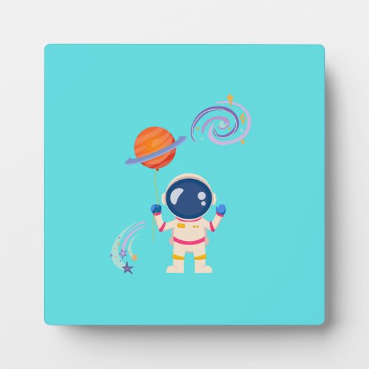 Spaceman cartoon Adventures. Fotoplaat (Voorkant)