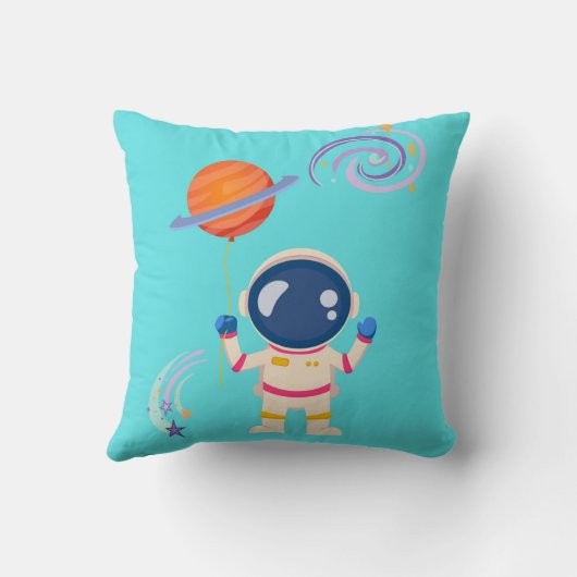 Spaceman cartoon Adventures. Kussen (Achterkant)