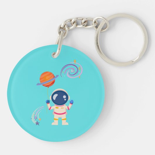 Spaceman cartoon Adventures. Sleutelhanger (Achterkant)