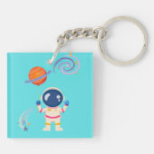 Spaceman cartoon Adventures. Sleutelhanger (Achterkant)