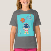 Spaceman cartoon Adventures. T-shirt (Voorkant)