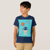 Spaceman cartoon Adventures. T-shirt (Voorkant volledig)