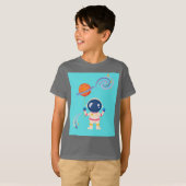 Spaceman cartoon Adventures. T-shirt (Voorkant volledig)