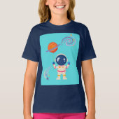 Spaceman cartoon Adventures. T-shirt (Voorkant)