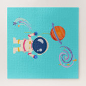 Spaceman cartoon avonturen. legpuzzel (Horizontaal)