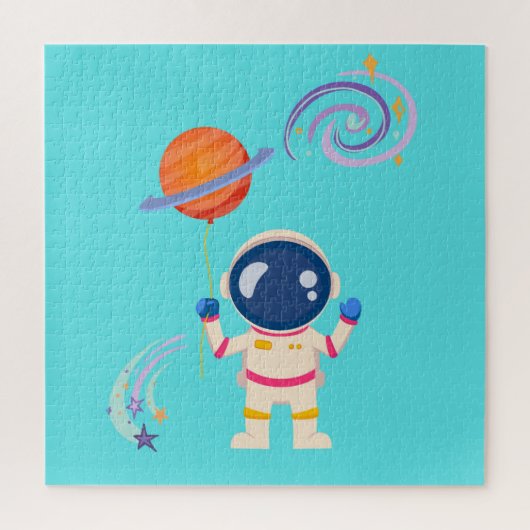 Spaceman cartoon avonturen. legpuzzel (Verticaal)