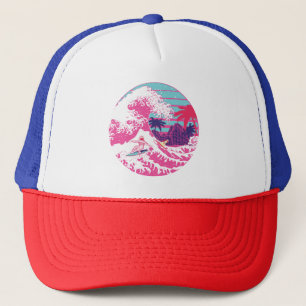 Spaceman die de grote golf surft trucker pet