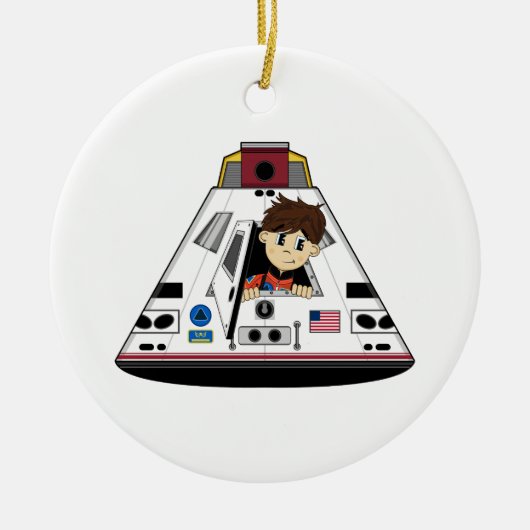 Spaceman en Capsule Ornament (Voorkant)