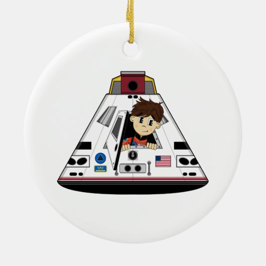 Spaceman en Capsule Ornament (Achterkant)