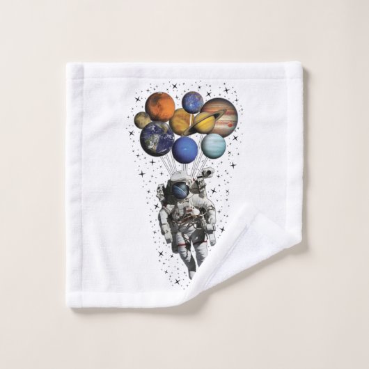 Spaceman Galaxy Universe Planets Astronomy Washandje (Wasdoekje)