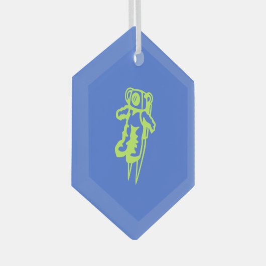 Spaceman Kerstboom Ornament (Voorkant Rechts)