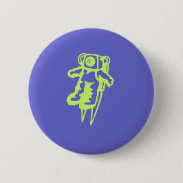 Spaceman-knop. Ronde Button 5,7 Cm